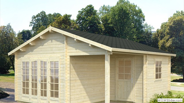Grace - 5.1m x 5.5m - 44mm Log Cabin

