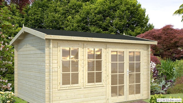 Iris - 3.9m x 3.0m - 44mm Log Cabin