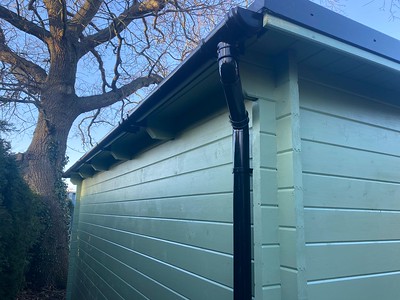 Guttering from Cabins Unlimited