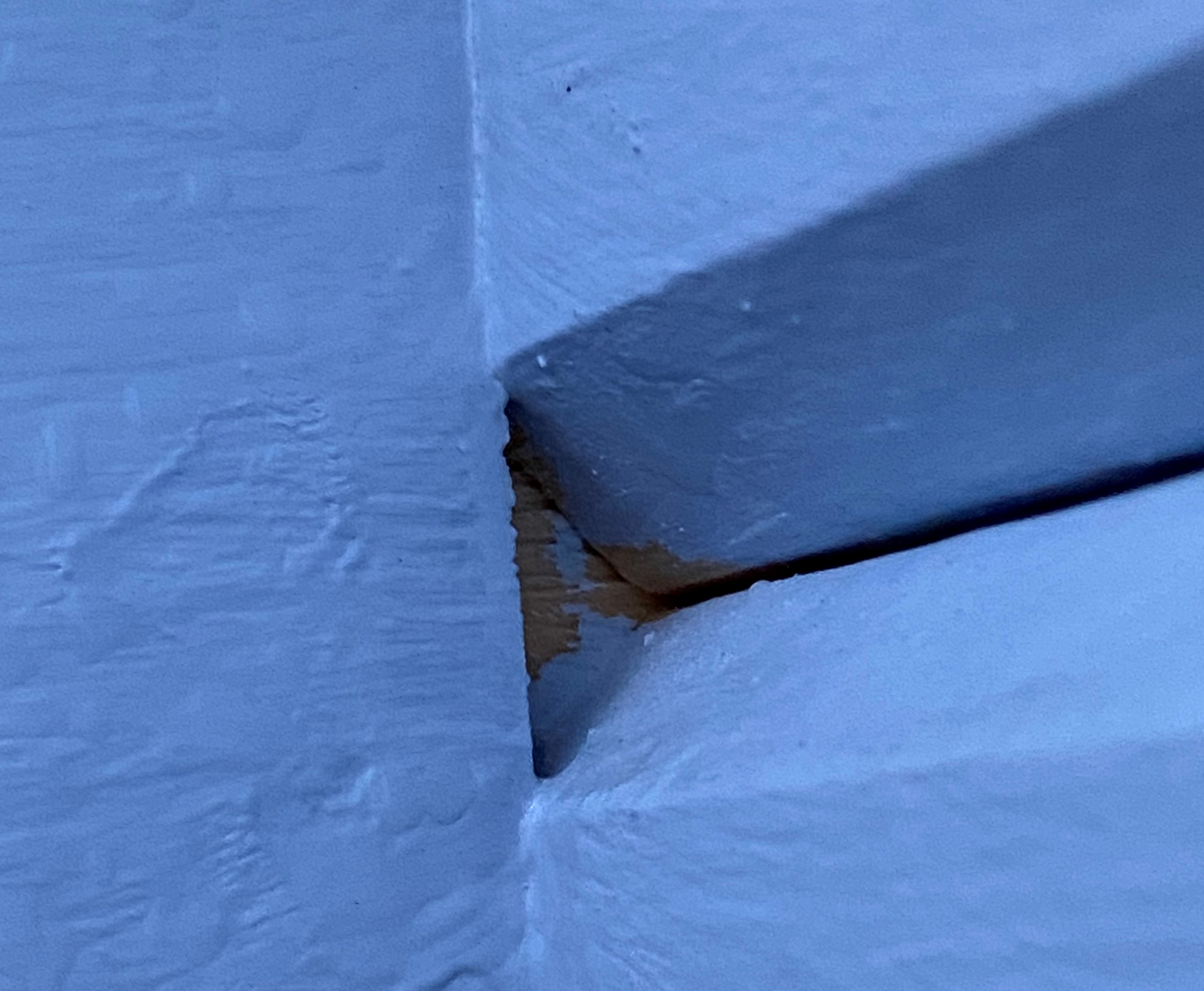 When painting make sure the paint gets into the corner joints