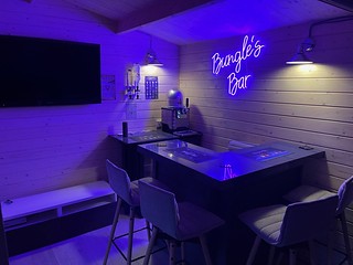 Home Bar with Sign 
