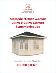 Melanie 9.9m2 44mm Corner Summerhouse From Cabins Unlimited