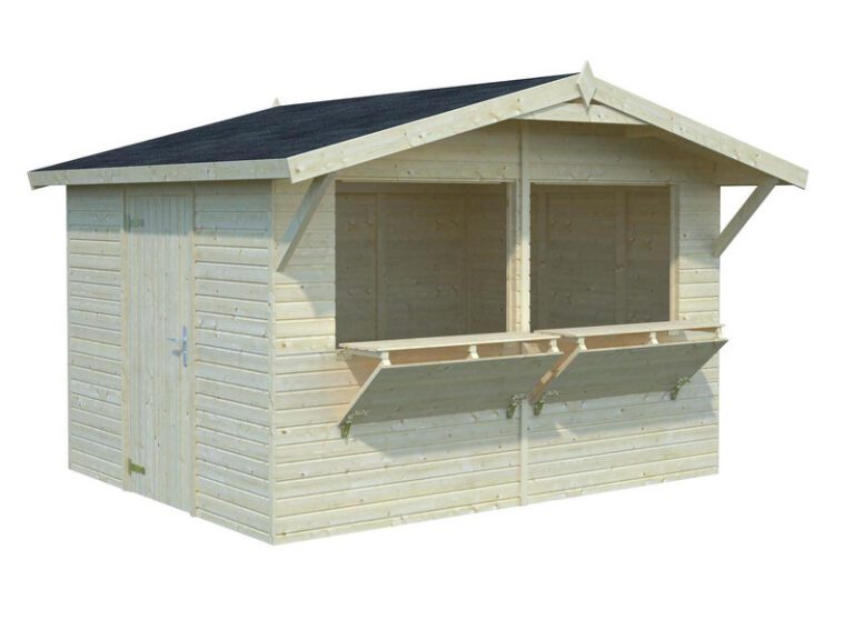 Stella 2 Wooden Kiosk with hatches and locks, ideal for garden parties or pop-up business use