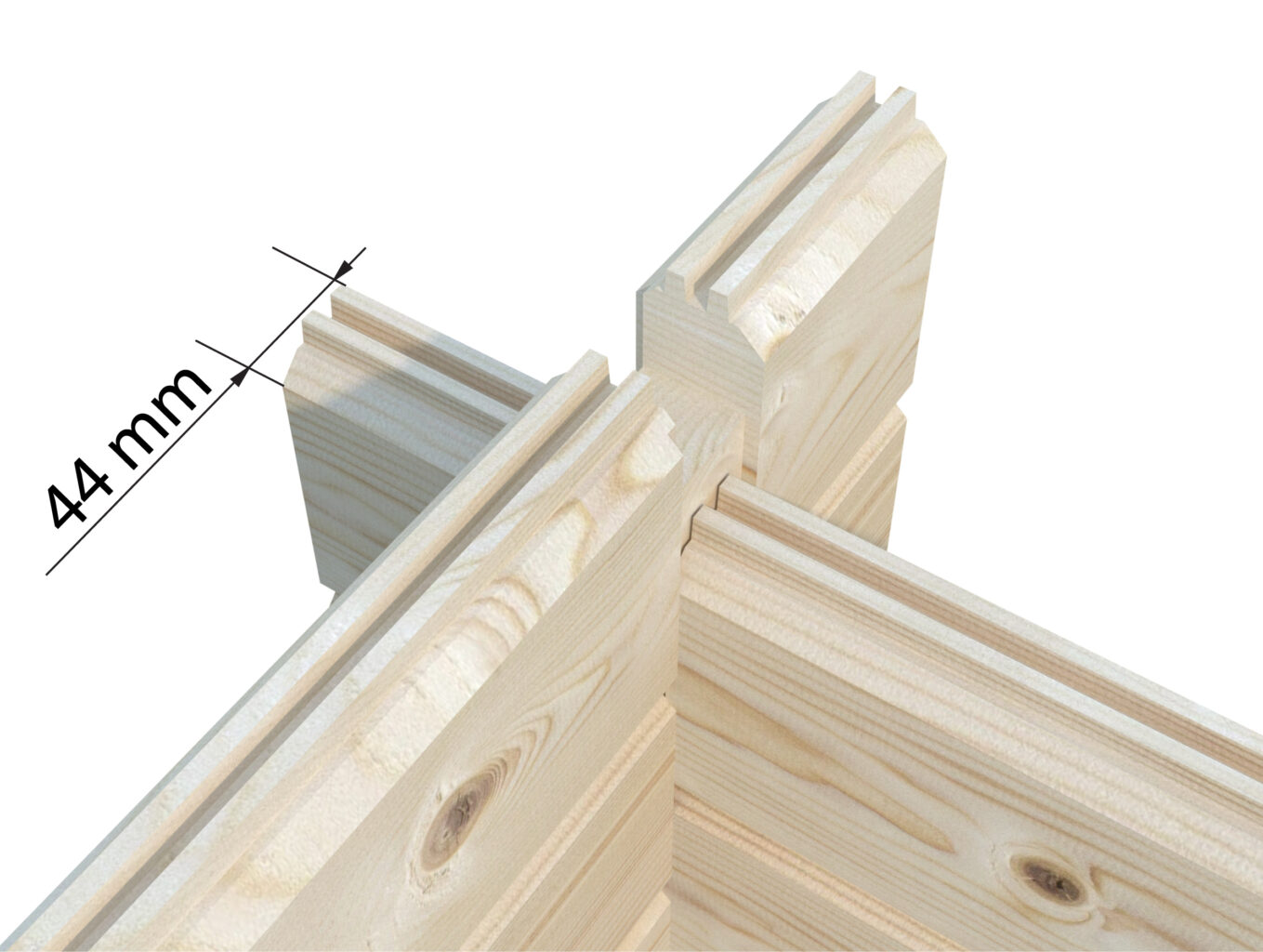 901 Palmako Detail 44 Mm Notches Corner Connection