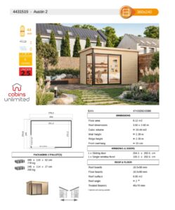 Austin 2 From Cabins Unlimited Product Specification Sheet