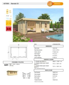 Baruda Summerhouse From Cabins Unlimited Product Specification Sheet