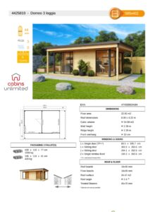 Domeo 3 Loggia From Cabins Unlimited Product Specification Sheet