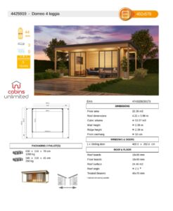 Domeo 4 Loggia From Cabins Unlimited Product Specification Sheet