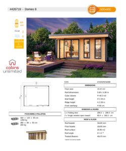 Domeo 8 From Cabins Unlimited Product Specification Sheet