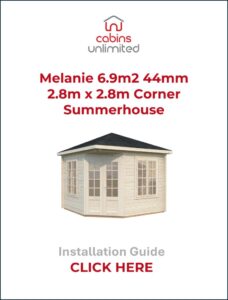Melanie 6.9m2 44mm Corner Summerhouse From Cabins Unlimited Install