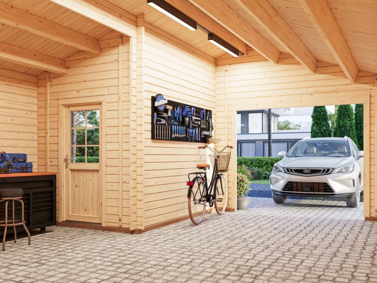 Roger 4 Single Garage And Workshop Area From Cabins Unlimited Inside View