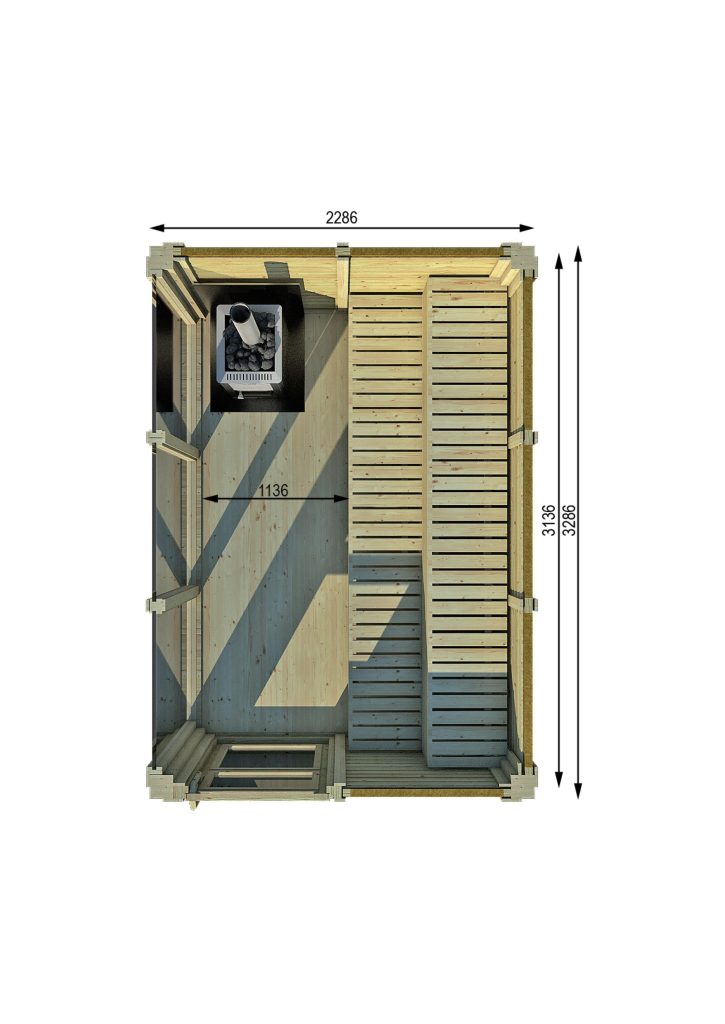 Sauna Cube 3 X 2 M Viking 7