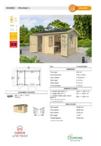 Wrexham 1 From Cabins Unlimited Product Specification Sheet