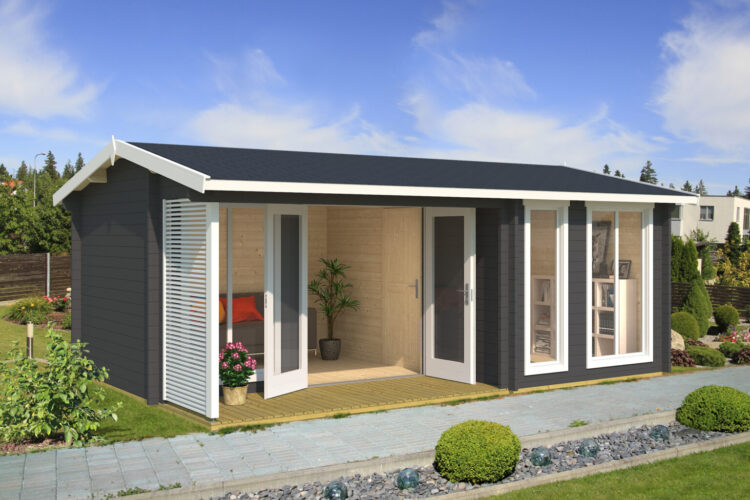 The Montrose Apex Summerhouse from Cabins Unlimited in Dark Grey