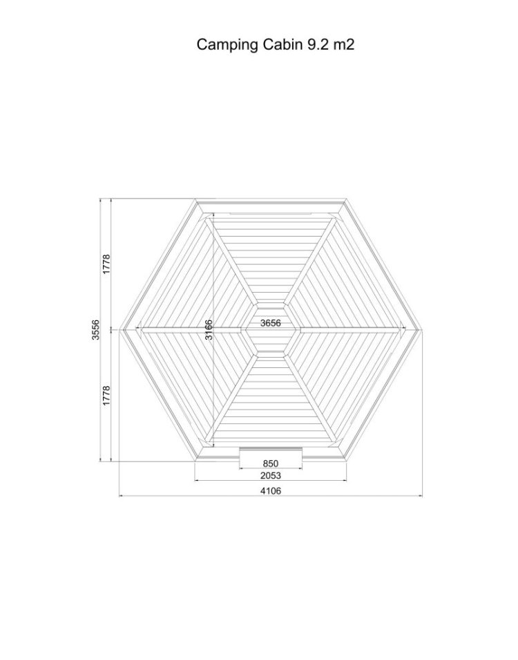 Camping Cabin 9.2 M2 Plan