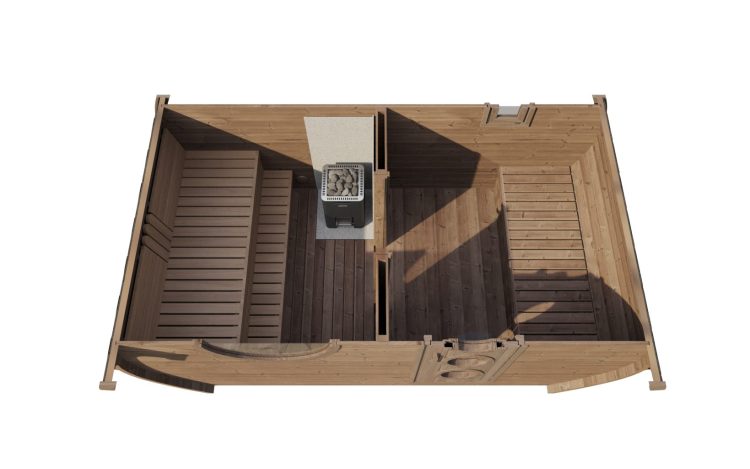 Frodo Oval Sauna 240 Inside From Cabins Unlimited