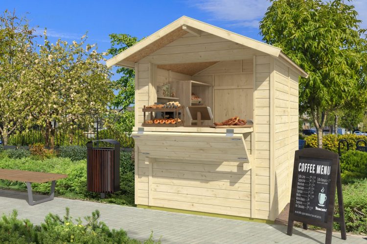 Kent 4 Kiosk From Cabins Unlimited Outside Hatch Open