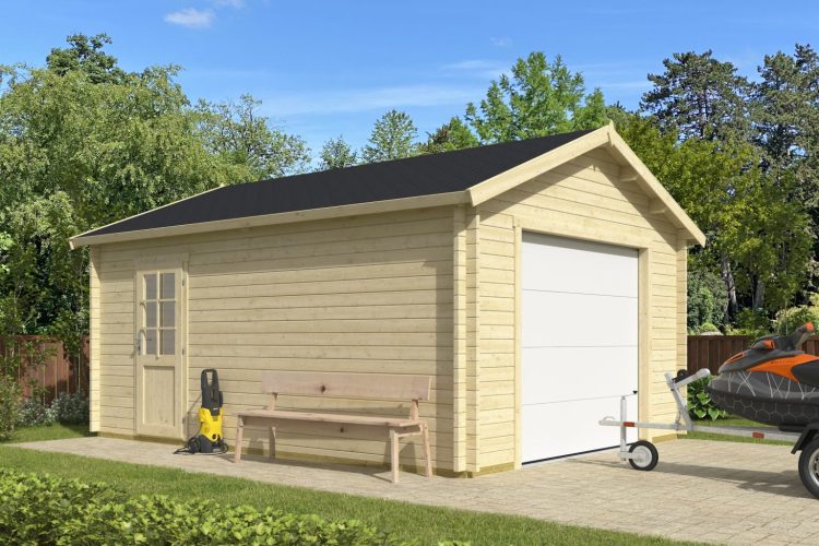 Nauru Gable Roof Single Garage From Cabins Unlimited Front Doors Closed