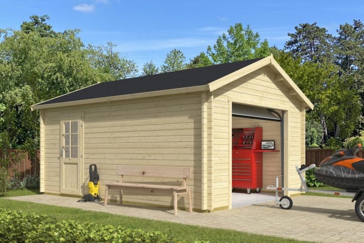 Nauru Gable Roof Single Garage From Cabins Unlimited Front Doors Open