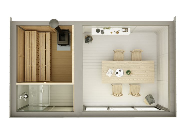 Sauna Cube 5 X 3 M With Lounge 4