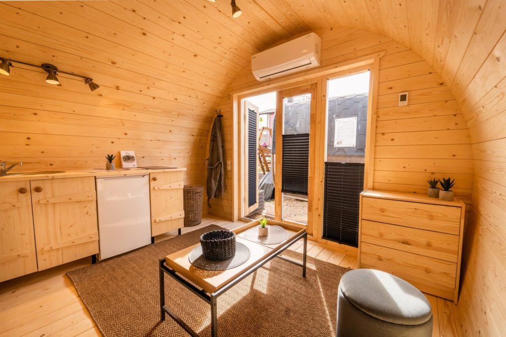 Western Camping Cabin From Cabins Unlimited Front Door Area