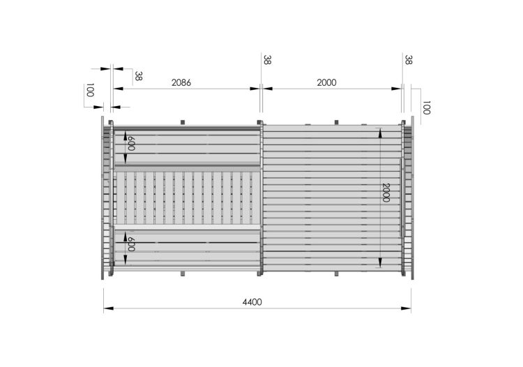 Sleeping Barrel 2.2 X 4.4 Maxi Family Size Plan