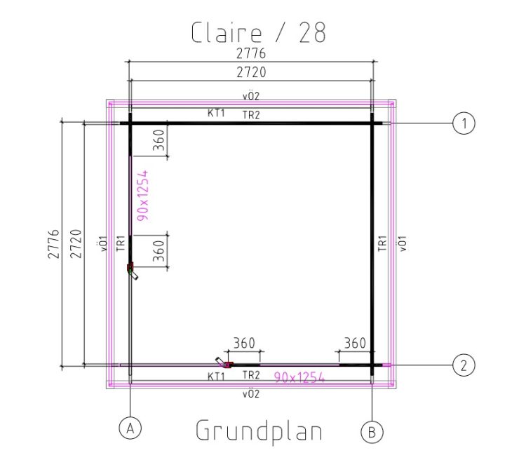 28mm Clara 1 From Cabins Unlimited Base Plan