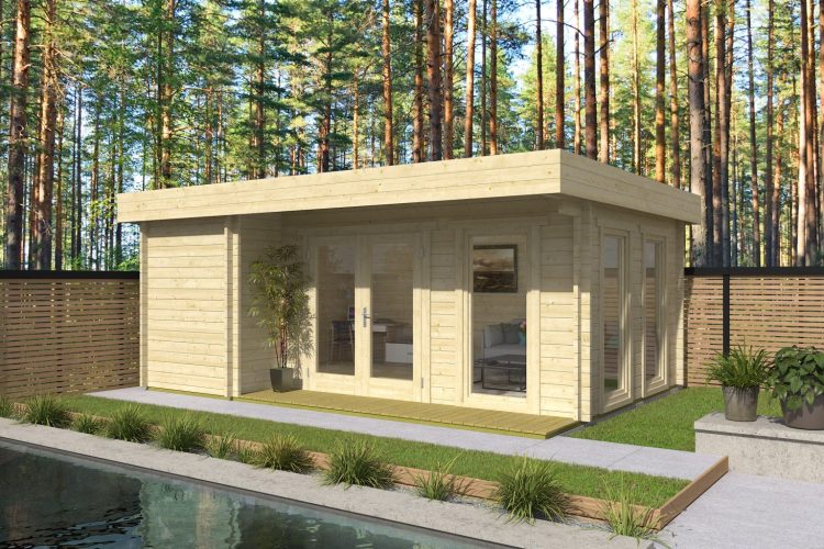 Andrew Pent Roof 45mm Garden Studio From Cabins Unlimited Front