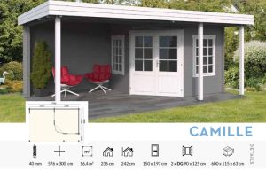 Camile 40mm Corner Pent Cabins With Veranda From Cabins Unlimited