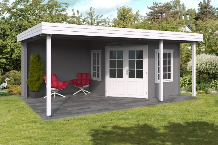 Camile 40mm Corner Pent Cabins With Veranda From Cabins Unlimited Front