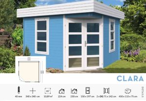 Clara 2 40mm Corner Pent Summerhouse From Cabins Unlimited Spec