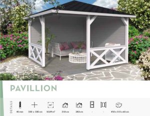 Corner Pavillion Gazebo From Cabins Unlimited Specs