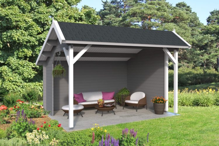 Mila Open Fronted A[pex Gazebo From Cabins Unlimited