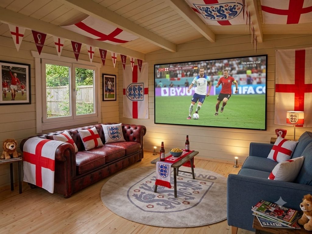 Bypass England Fanzone Log Cabin From Cabins Unlimited