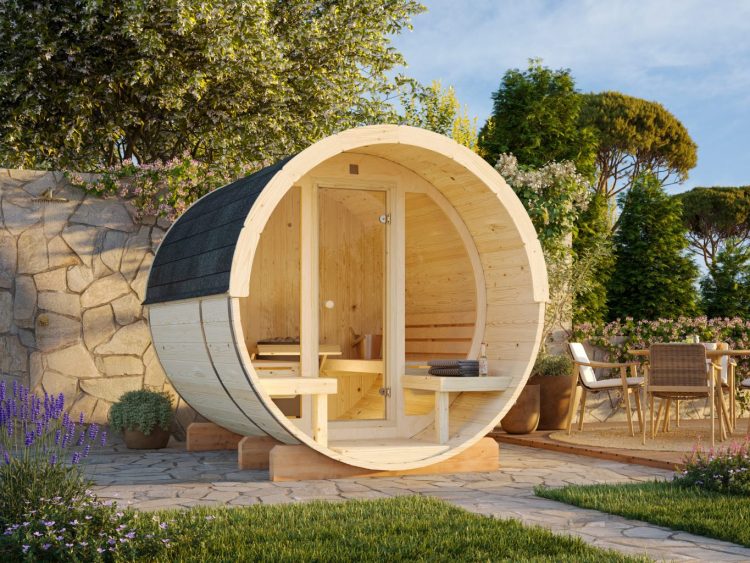 Anita 1.3m2 With 0.7m2 Outside Seating Entrance And Glass Wall From Cabins Unlimited