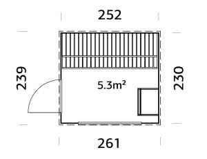 Grace Cube 5.3 Sauna From Cabins Unlimited Base Plan