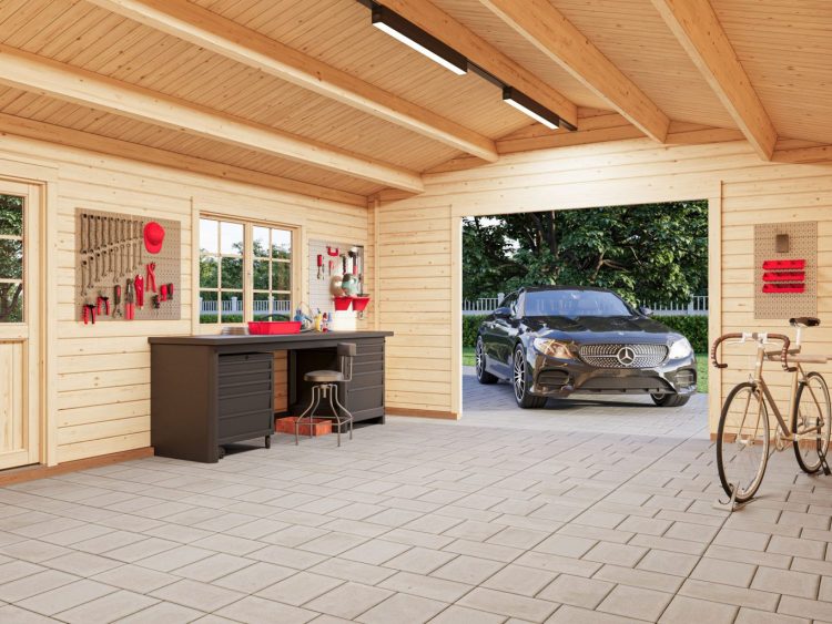 Roger 2 23.9m2 Single Garage From Cabins Unlimited Inside