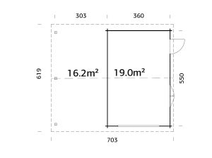 Roger Garage 1 19m2 With Side Carport Extension From Cabins Unlimited With Garage On Right