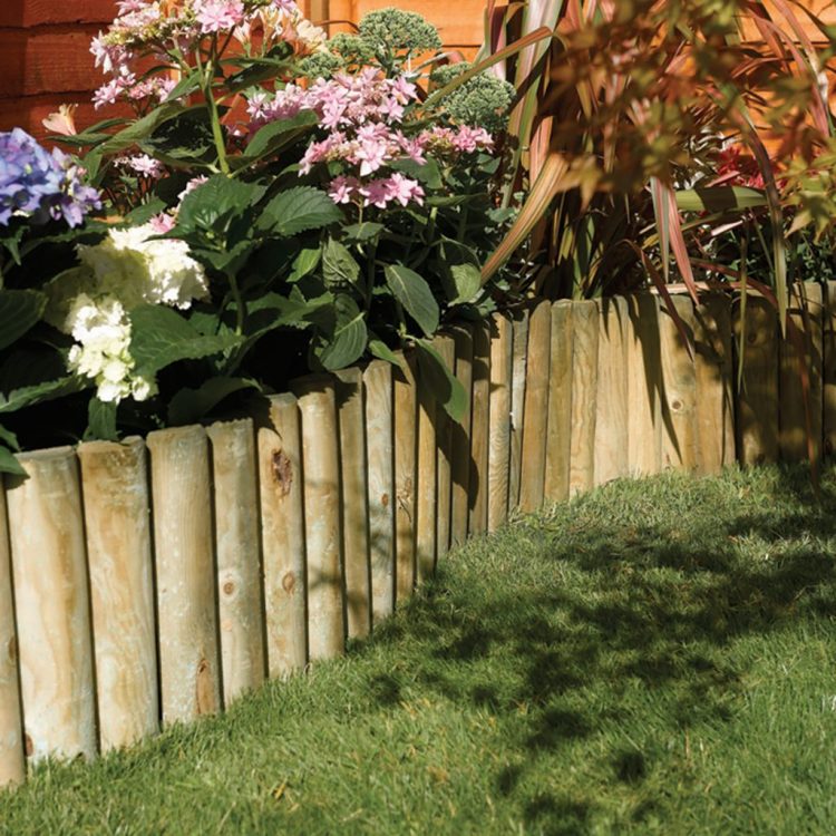 Wooden Board Roll in garden