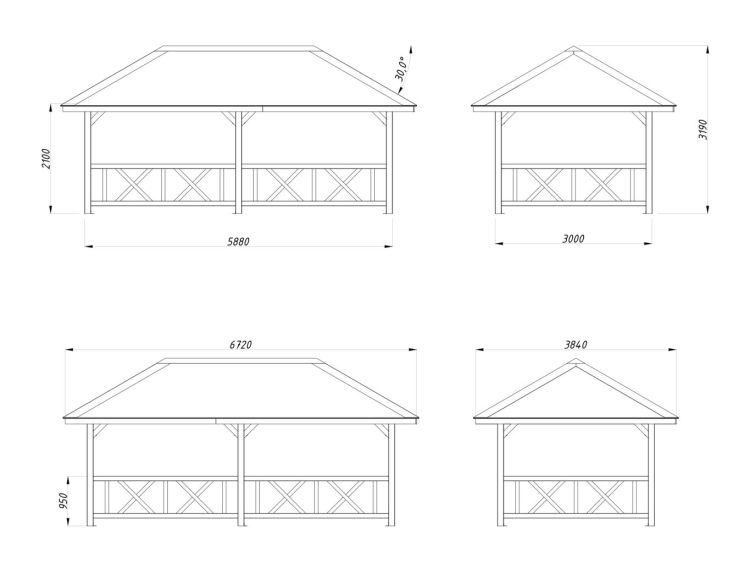 Bianca 107 Gazebo From Cabins Unlimited Measurements