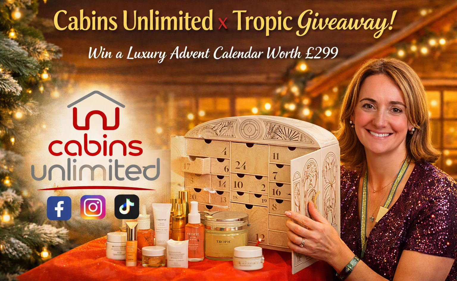 Cabins Unlimited Social Media Tropic Advent Calendar Giveaway