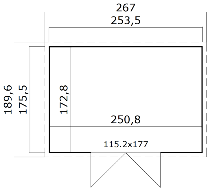 Kent 6.2 Large Apex Shed From Cabins Unlimited Base Plan