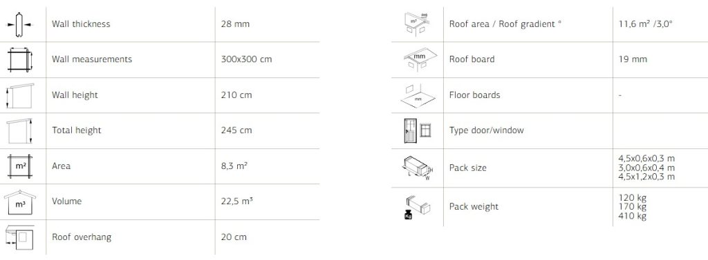Lenna 303 Pent Gazebo With Half Wall From Cabins Unlimited Specifications