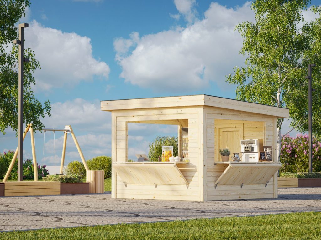 Lenna 305 8.3m2 Pent Kiosk From Cabins Unlimited