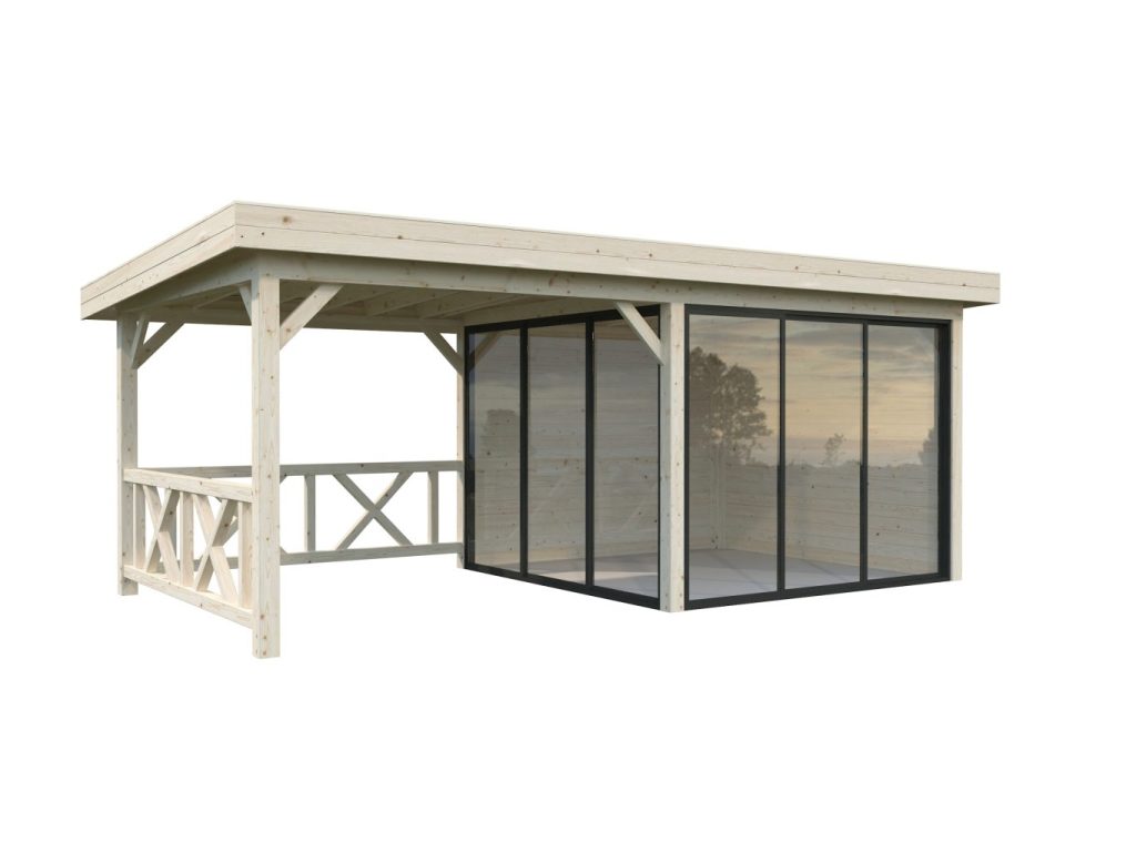 Lenna 403 Slide Gazebo 16.6m2 From Cabins Unlimited Left