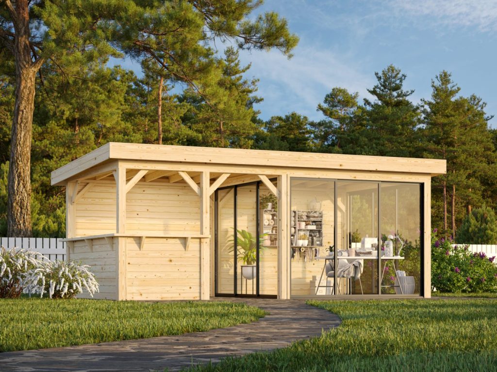 Lenna 408 Slide Gazebo Combo From Cabins Unlimited