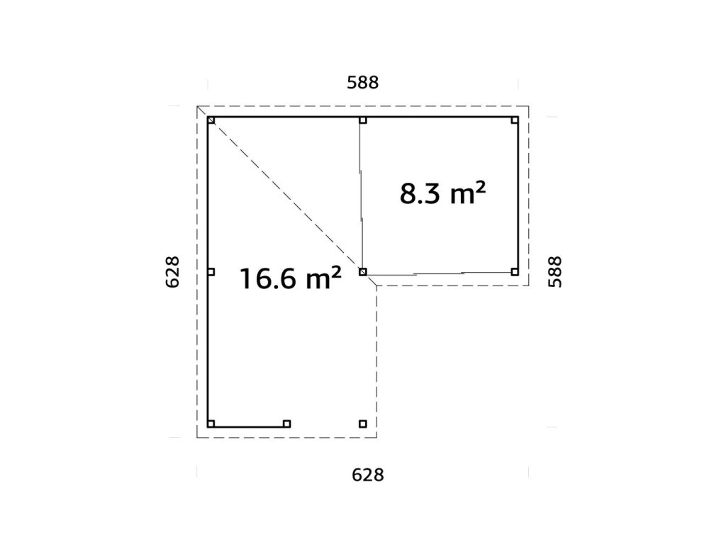 Lenna 409 Slide 24.9m2 From Cabins Unlimited Floor Plan Left