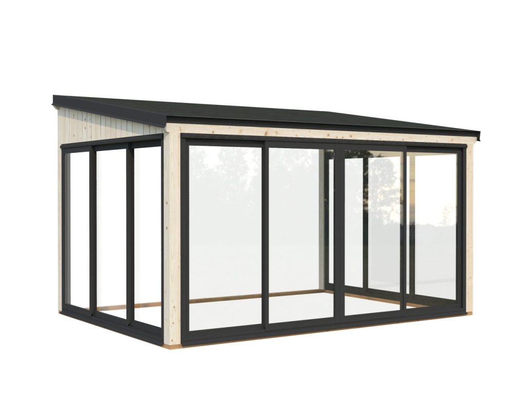 Lumi 11.3 Conservatory Extension From Cabins Unlimited Natural Front