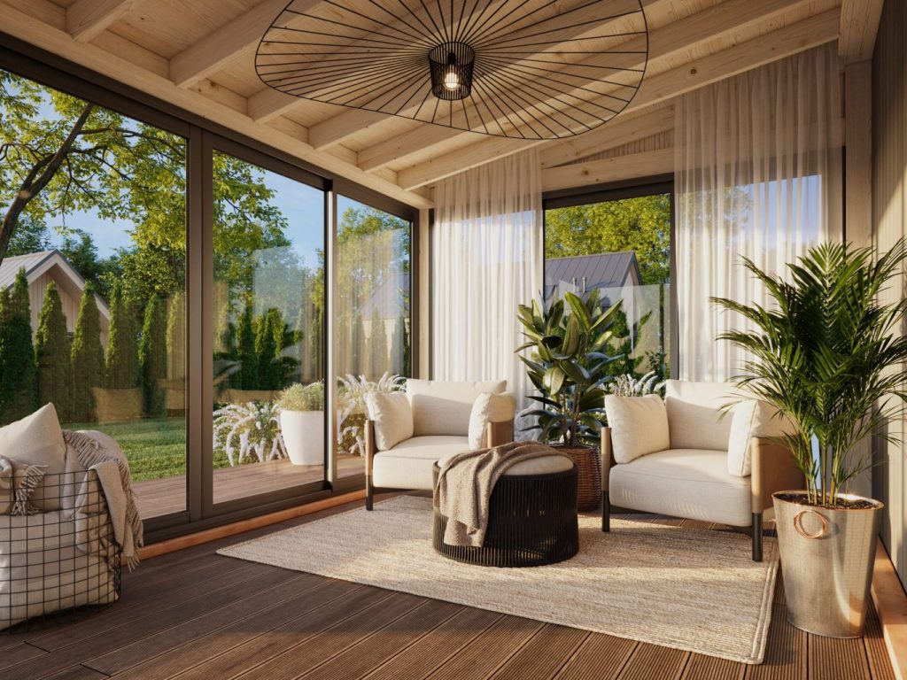 Lumi 11.6 Conservatory Extension From Cabins Unlimited Inside