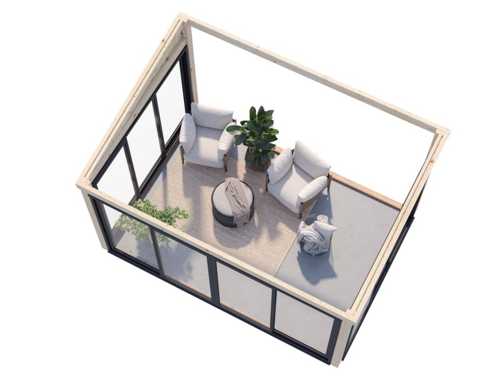 Lumi 11.6 Conservatory Extension From Cabins Unlimited Overhead
